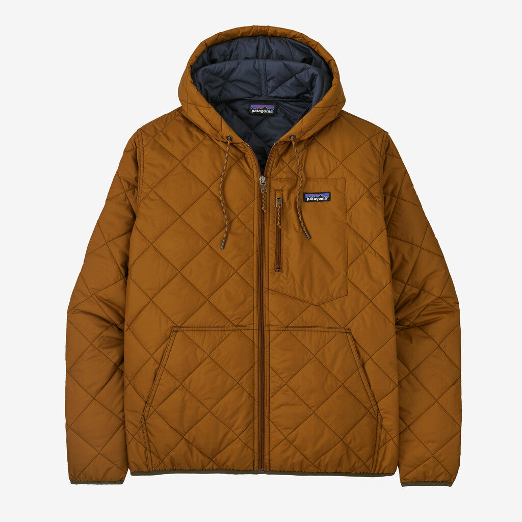 Patagonia Men's Diamond Quilted Bomber Hoody-Shelter Brown-Killington Sports