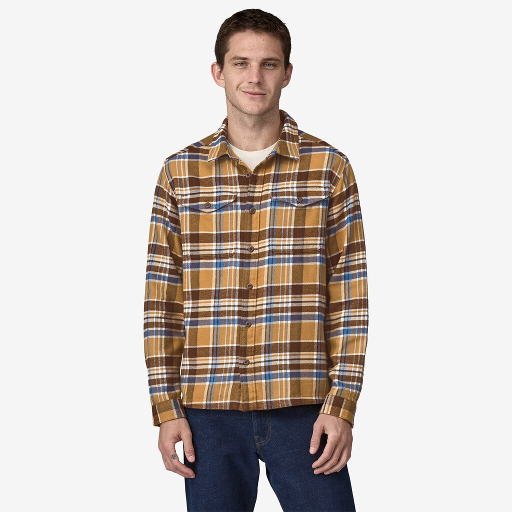 Patagonia Men's Fjord Flannel Shirt-Adventurer: Pufferfish Gold-Killington Sports