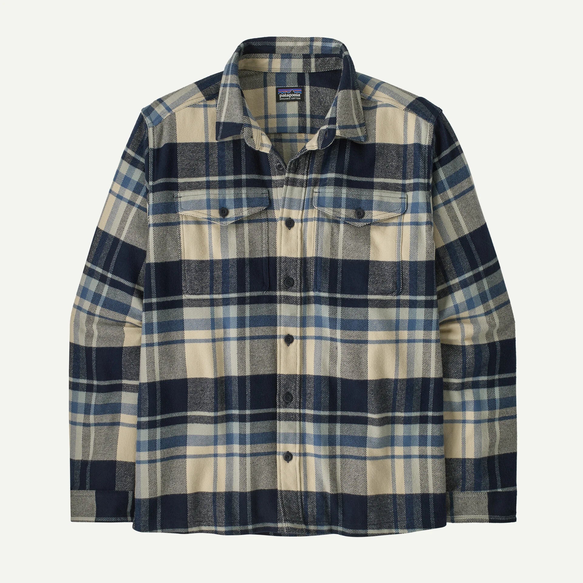 Patagonia Men's Fjord Flannel Shirt-Hibernate: Sunken Blue-Killington Sports
