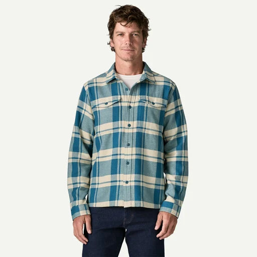 Patagonia Men's Fjord Flannel Shirt-Powder: Glacial Blue-Killington Sports