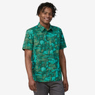 Patagonia Men's Go-To Shirt-Cliffs and Waves: Conifer Green-Killington Sports