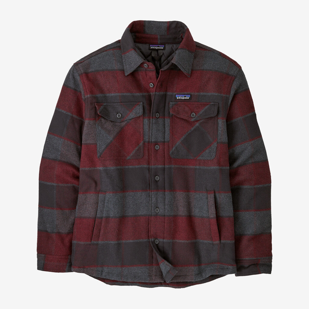 Patagonia Men's Lightweight Insulated Fjord Flannel Shirt-William: Ink Black-Killington Sports