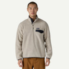 Patagonia Men's Lightweight Synchilla® Snap-T® Fleece Pullover-Oatmeal Heather w/New Navy-Killington Sports