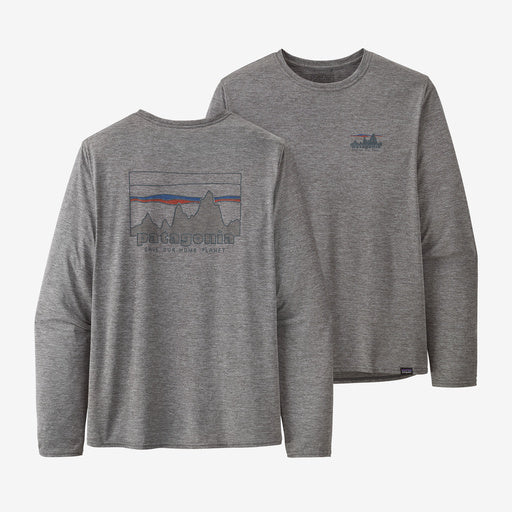 Patagonia Men's Long-Sleeved Capilene® Cool Daily Graphic Shirt-'73 Skyline: Feather Grey-Killington Sports