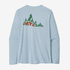 Patagonia Men's Long-Sleeved Capilene® Cool Daily Graphic Shirt - Lands-Berm Logo: Fleck Blue-Killington Sports