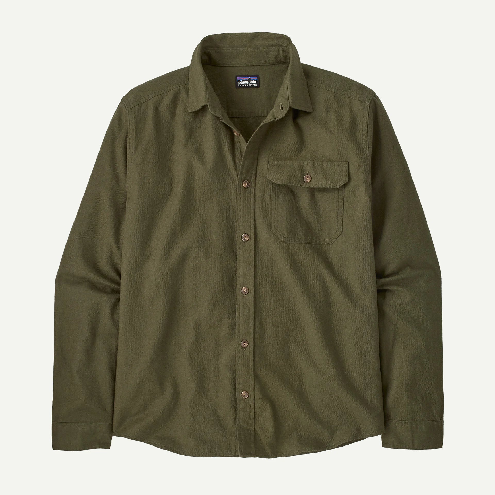 Patagonia Men's Long-Sleeved Lightweight Fjord Flannel Shirt-Basin Green-Killington Sports