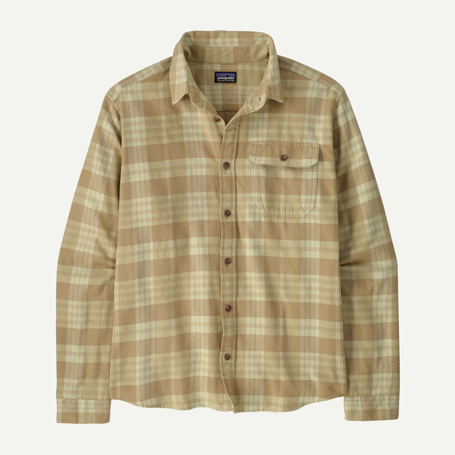 Patagonia Men's Long-Sleeved Lightweight Fjord Flannel Shirt-Builder: Weathered Stone-Killington Sports