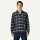 Patagonia Men's Long-Sleeved Lightweight Fjord Flannel Shirt-Cozy Cabin: Ink Black-Killington Sports