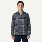 Patagonia Men's Long-Sleeved Lightweight Fjord Flannel Shirt-Depth: New Navy-Killington Sports