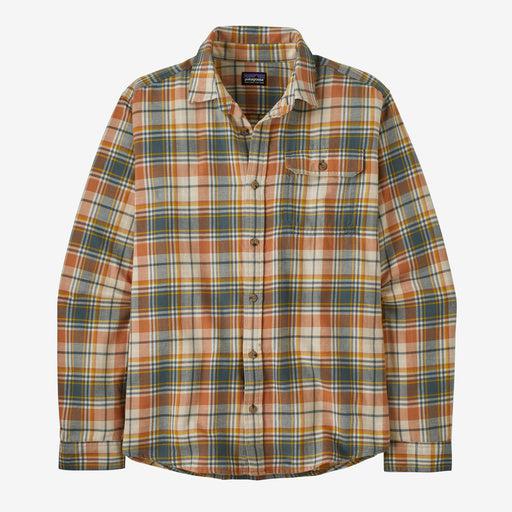 Patagonia Men's Long-Sleeved Lightweight Fjord Flannel Shirt-Lavas: Fertile Brown-Killington Sports