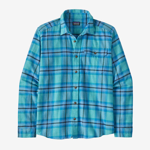 Patagonia Men's Long-Sleeved Lightweight Fjord Flannel Shirt-Ocean: Subtidal Blue-Killington Sports