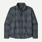 Patagonia Men's Long-Sleeved Lightweight Fjord Flannel Shirt-Paw: Smolder Blue-Killington Sports