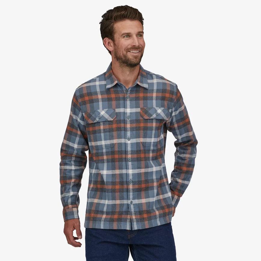 Patagonia Men's Long-Sleeved Organic Cotton Midweight Fjord Flannel-Forage: Plume Grey-Killington Sports