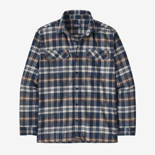 Patagonia Men's Long-Sleeved Organic Cotton Midweight Fjord Flannel Shirt-Fields: New Navy-Killington Sports