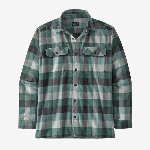 Patagonia Men's Long-Sleeved Organic Cotton Midweight Fjord Flannel Shirt-Guides: Nouveau Green-Killington Sports