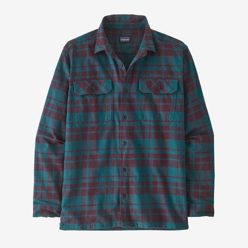 Patagonia Men's Long-Sleeved Organic Cotton Midweight Fjord Flannel Shirt-Ice Caps: Belay Blue-Killington Sports