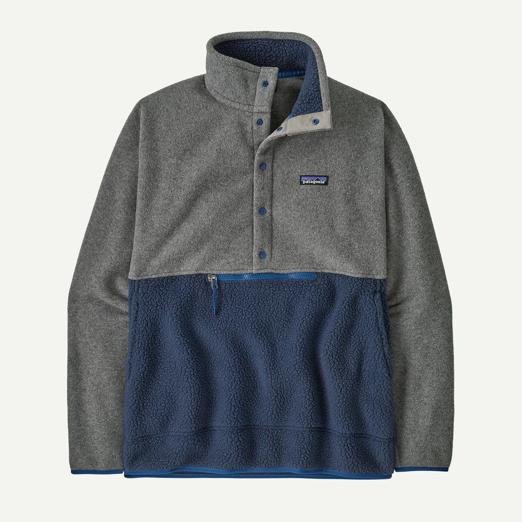 Patagonia Men's Retro Pile Half-Snap Fleece Pullover-New Navy w/Nickel-Killington Sports