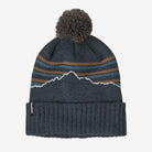 Patagonia Powder Town Beanie-Fitz Roy Stripe Knit: Smolder Blue-Killington Sports