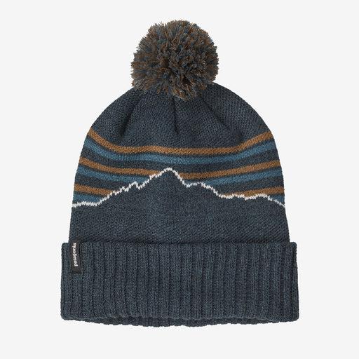 Patagonia Powder Town Beanie-Fitz Roy Stripe Knit: Smolder Blue-Killington Sports