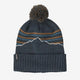 Patagonia Powder Town Beanie-Fitz Roy Stripe Knit: Smolder Blue-Killington Sports