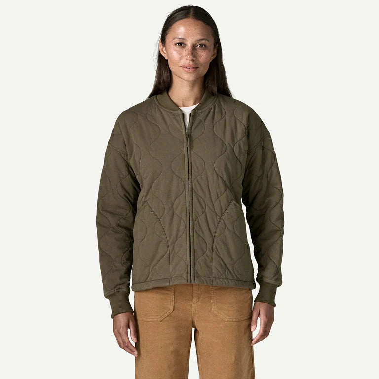 Patagonia Women's Daily Quilted Bomber Jacket-Basin Green-Killington Sports