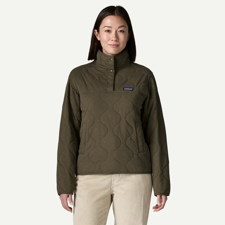 Patagonia Women's Daily Quilted Snap-T Pullover-Basin Green-Killington Sports