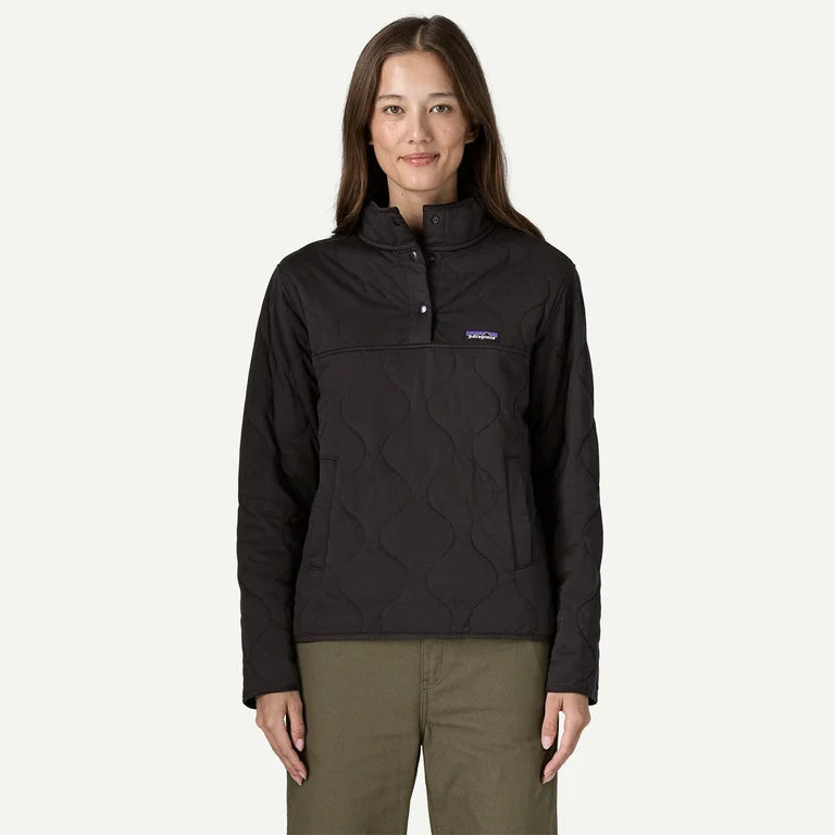 Patagonia Women's Daily Quilted Snap-T Pullover-Black-Killington Sports