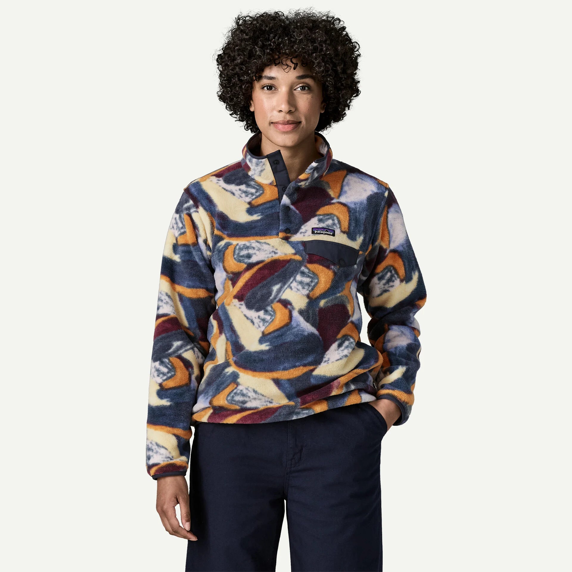 Patagonia Women's Lightweight Synchilla® Snap-T® Fleece Pullover-Smudge: Smolder Blue-Killington Sports