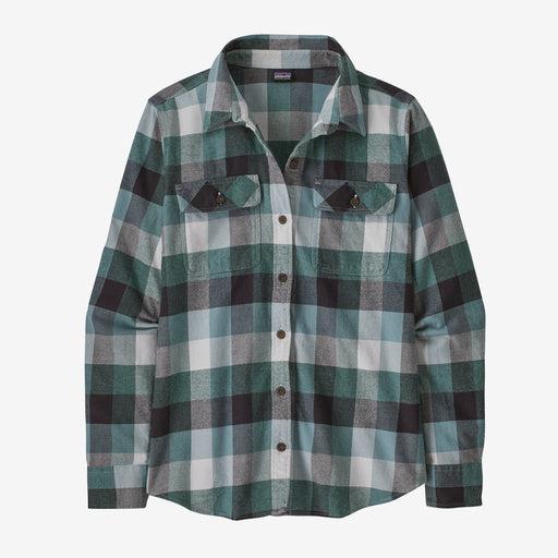 Patagonia Women's Long-Sleeved Organic Cotton Midweight Fjord Flannel Shirt-Guides: Nouveau Green-Killington Sports