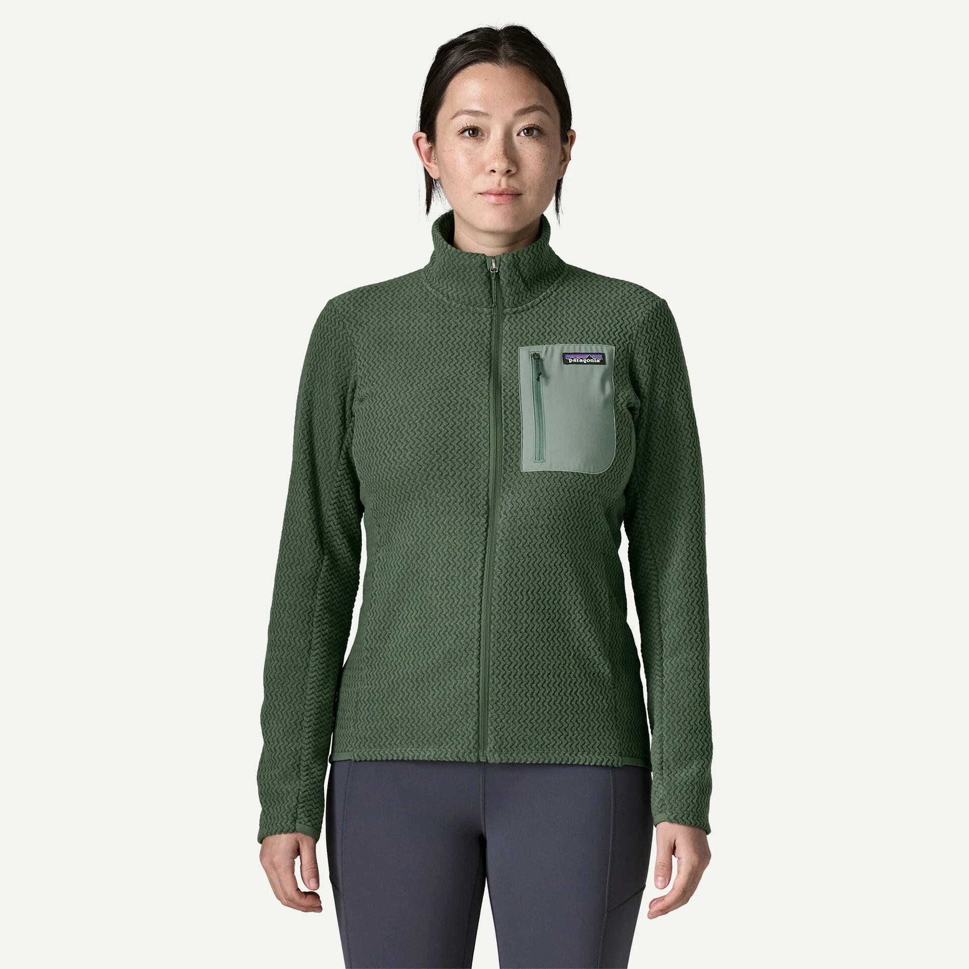 Patagonia Women's R1® Air Full-Zip Jacket-Canopy Green-Killington Sports
