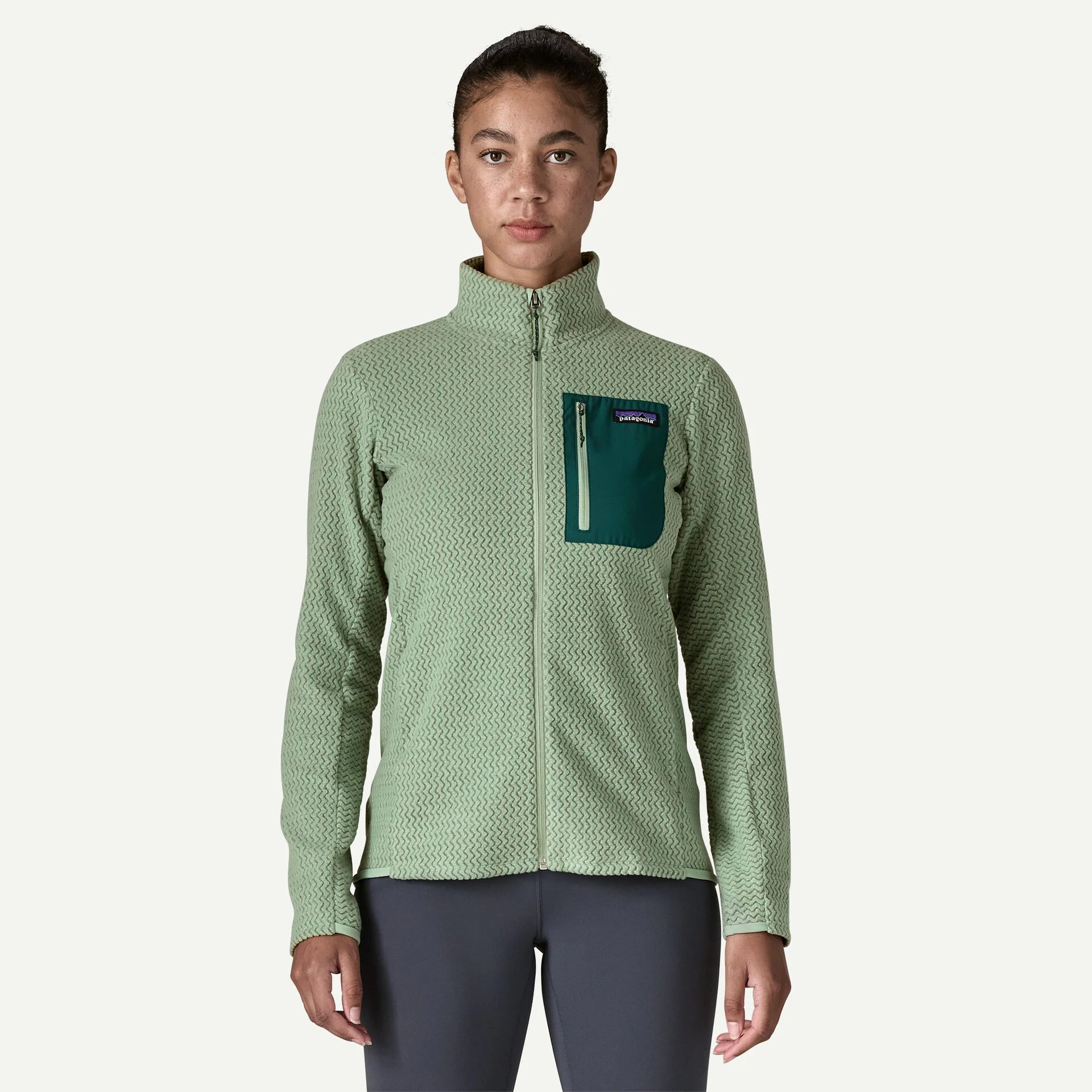 Patagonia Women's R1® Air Full-Zip Jacket-Ellwood Green-Killington Sports