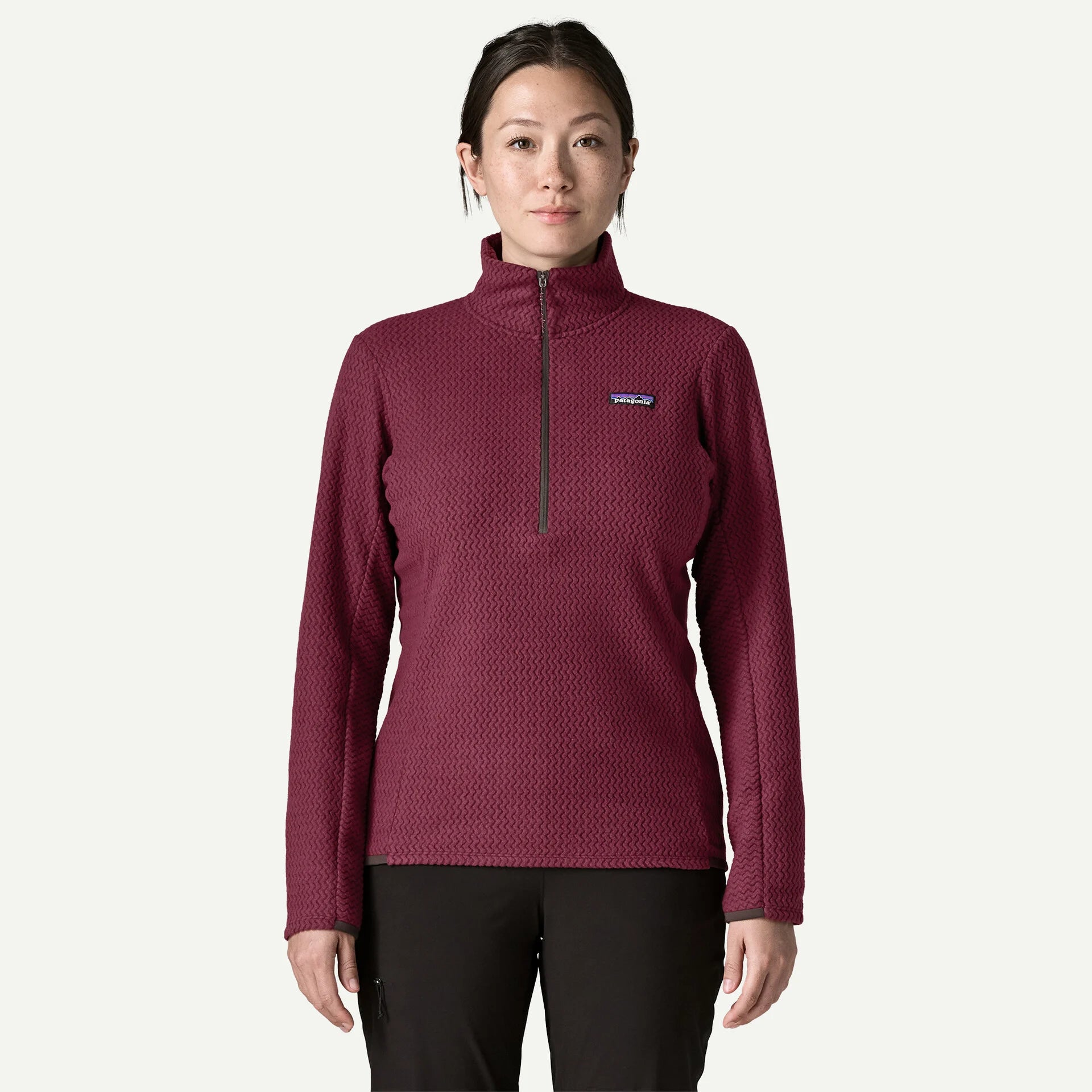 Patagonia Women's R1® Air Zip Neck-Berry Fig-Killington Sports