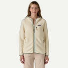 Patagonia Women's Retro Pile Hoody-Natural w/Ellwood Green-Killington Sports