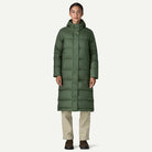 Patagonia Women's Silent Down Long Parka-Canopy Green-Killington Sports