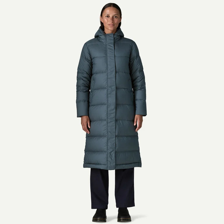 Patagonia Women's Silent Down Long Parka-Summit Blue-Killington Sports
