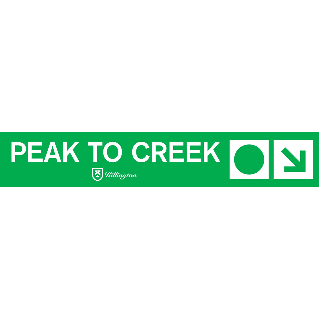 Peak to Creek Trail Sign-Killington Sports