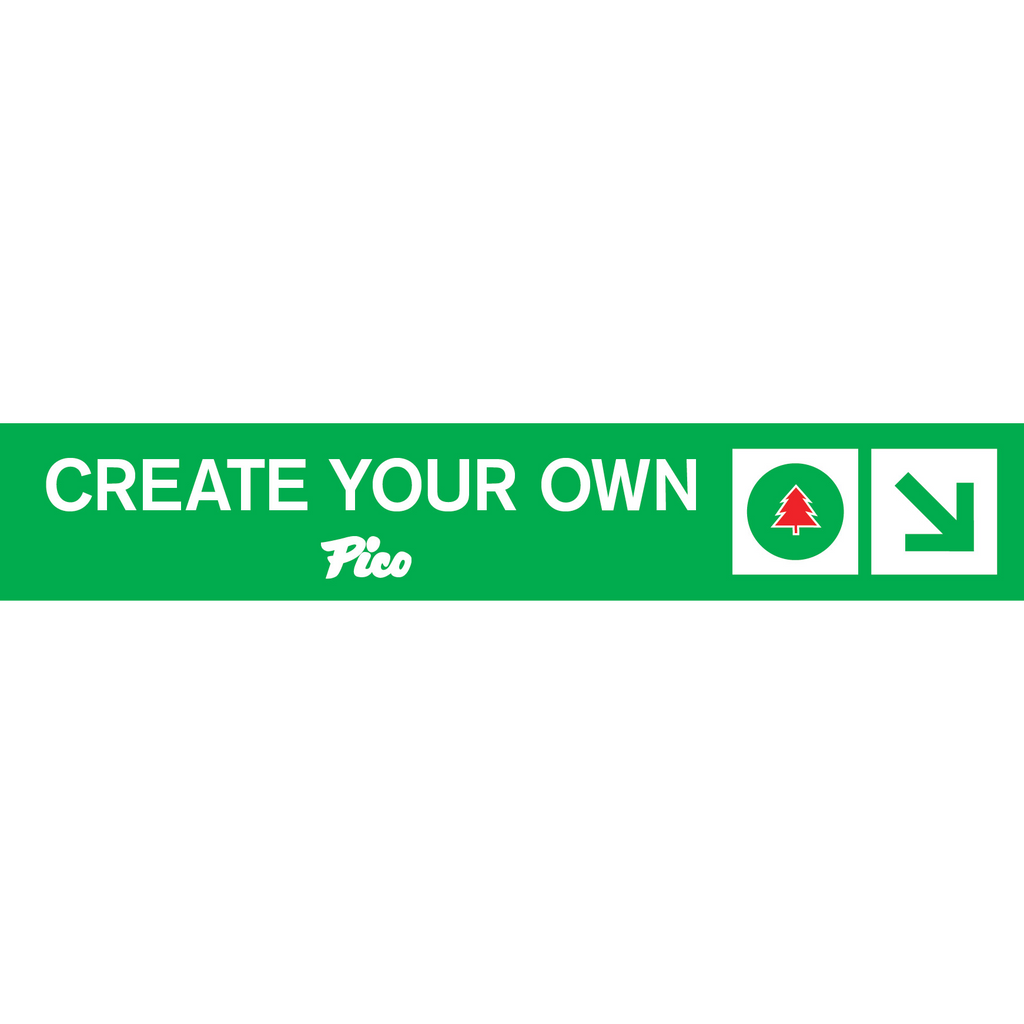 Pico Logo Create Your Own Custom Trail Sign-Pico Mountain Logo-Green Circle-Glade Trail-Killington Sports