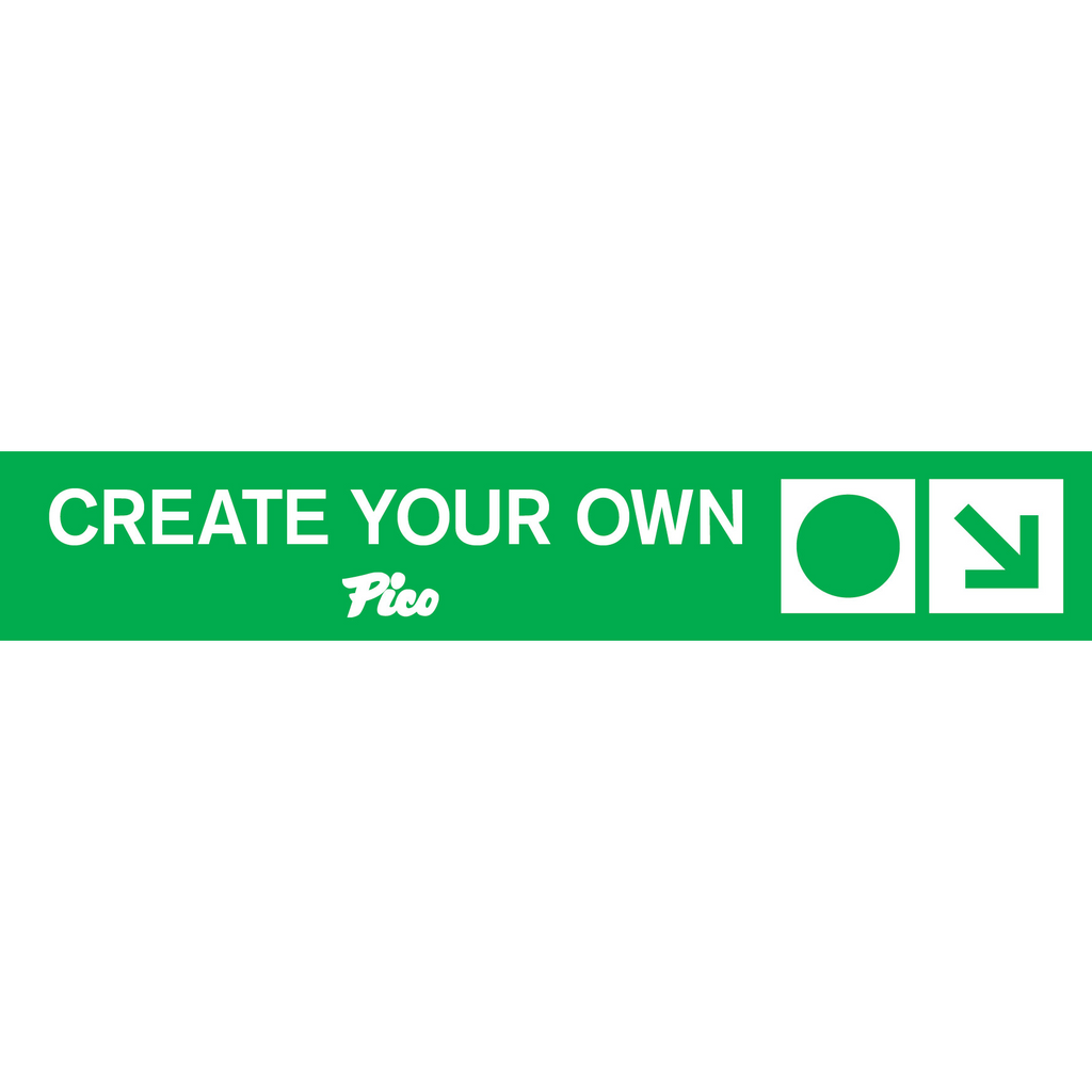 Pico Logo Create Your Own Custom Trail Sign-Pico Mountain Logo-Green Circle-Regular Trail-Killington Sports