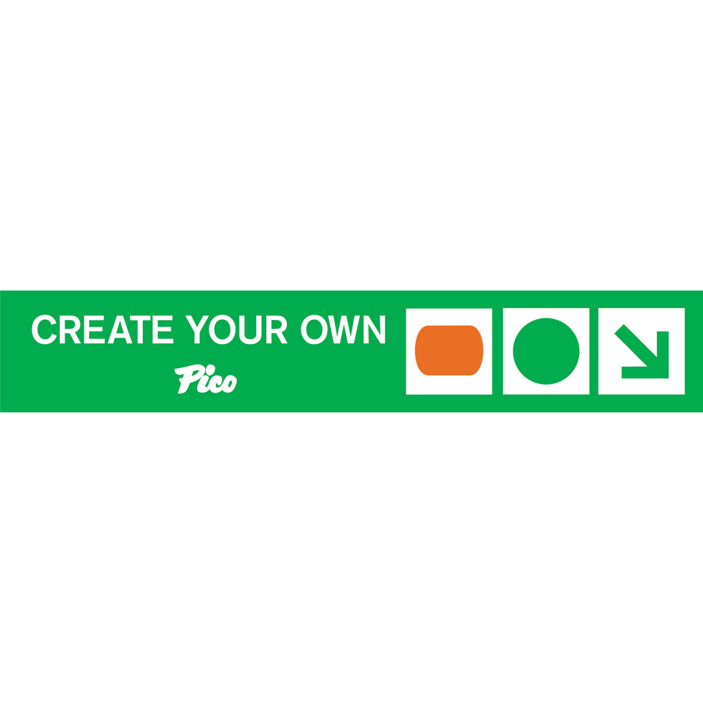 Pico Logo Create Your Own Custom Trail Sign-Pico Mountain Logo-Green Circle-Terrain Park-Killington Sports
