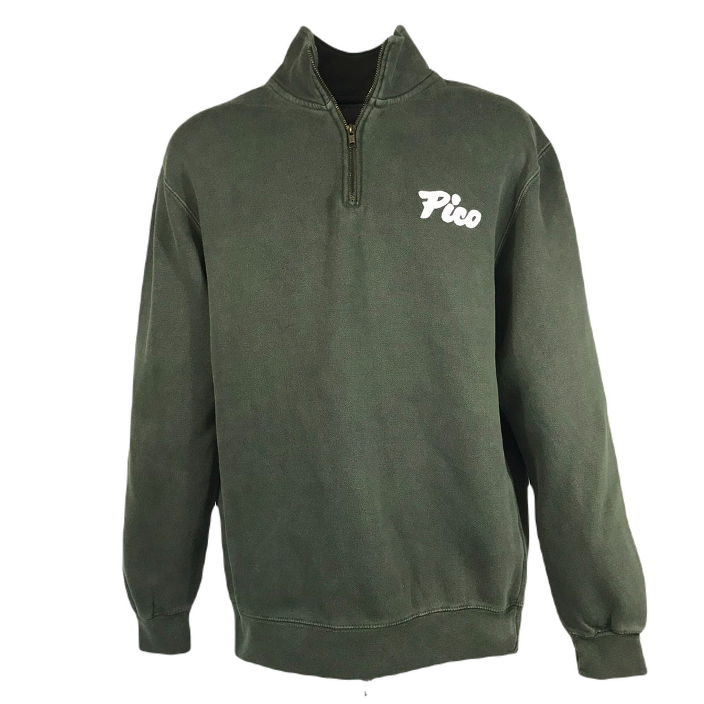 Pico Logo Pigment Dyed 1/4 Zip Pullover-Everglade-Killington Sports