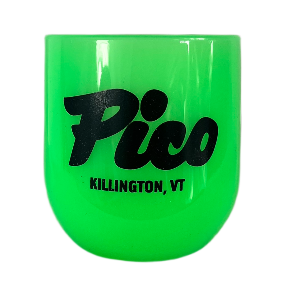 Pico Logo Silicone 12oz Wine Glass-Glow Green-Killington Sports