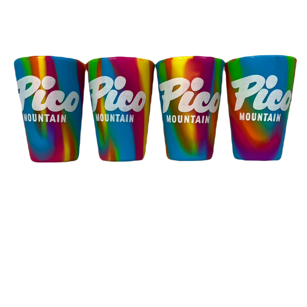 Pico Logo Silicone Tie Dye Shot Glasses - Set of 4-Hippie Hops - Set of 4-Killington Sports