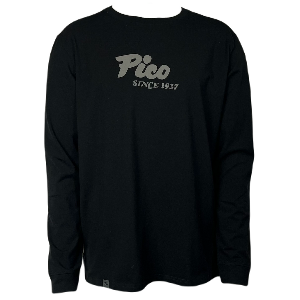 Pico Logo "Since 1937" Long Sleeve Tee-Black-Killington Sports