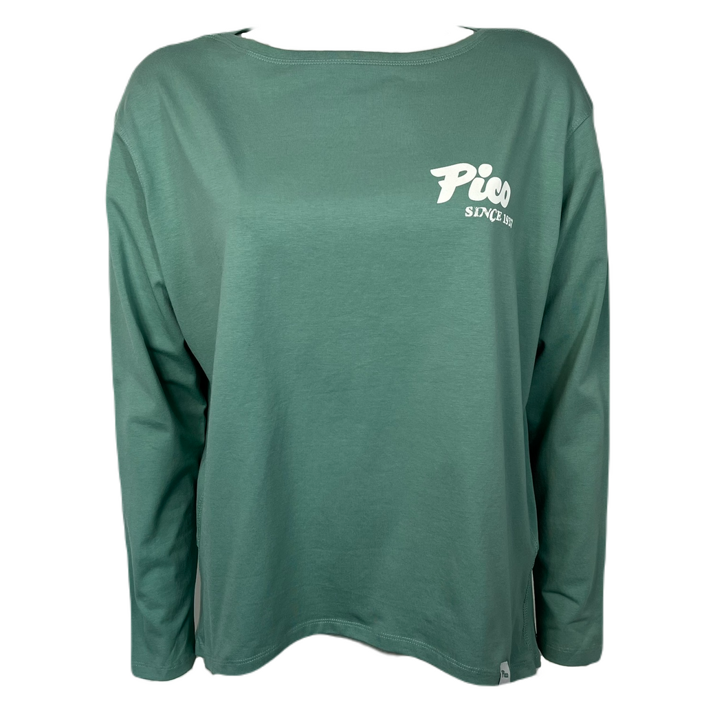 Pico Logo "Since 1937" Womens Long Sleeve Tee-Teal-Killington Sports