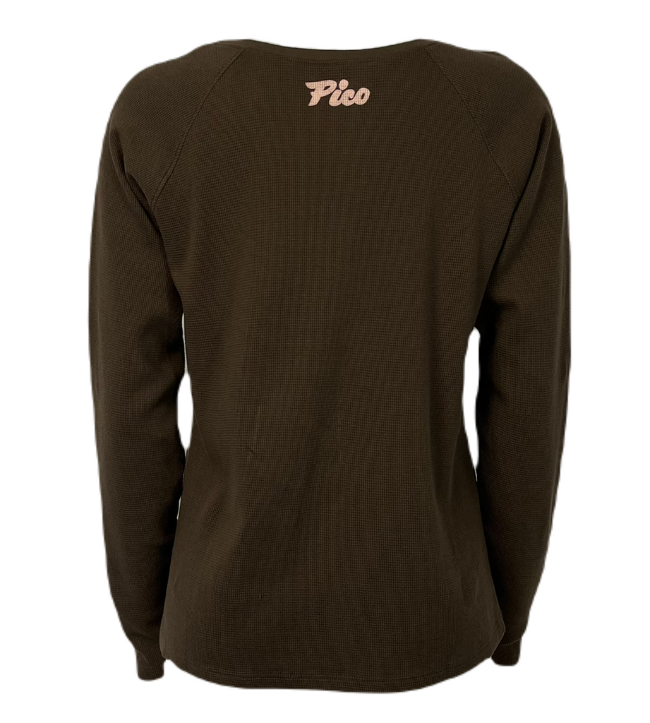 Pico Logo "Since 1937" Womens Long Sleeve Waffle Tee-Killington Sports