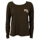Pico Logo "Since 1937" Womens Long Sleeve Waffle Tee-Bark Brown-Killington Sports