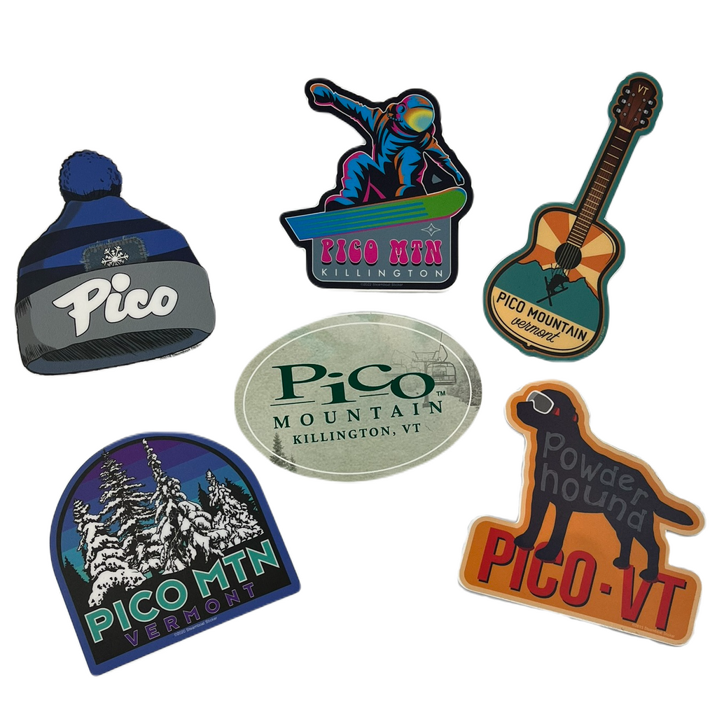 Pico Logo Sticker Variety Pack - 6 randomized stickers-Killington Sports