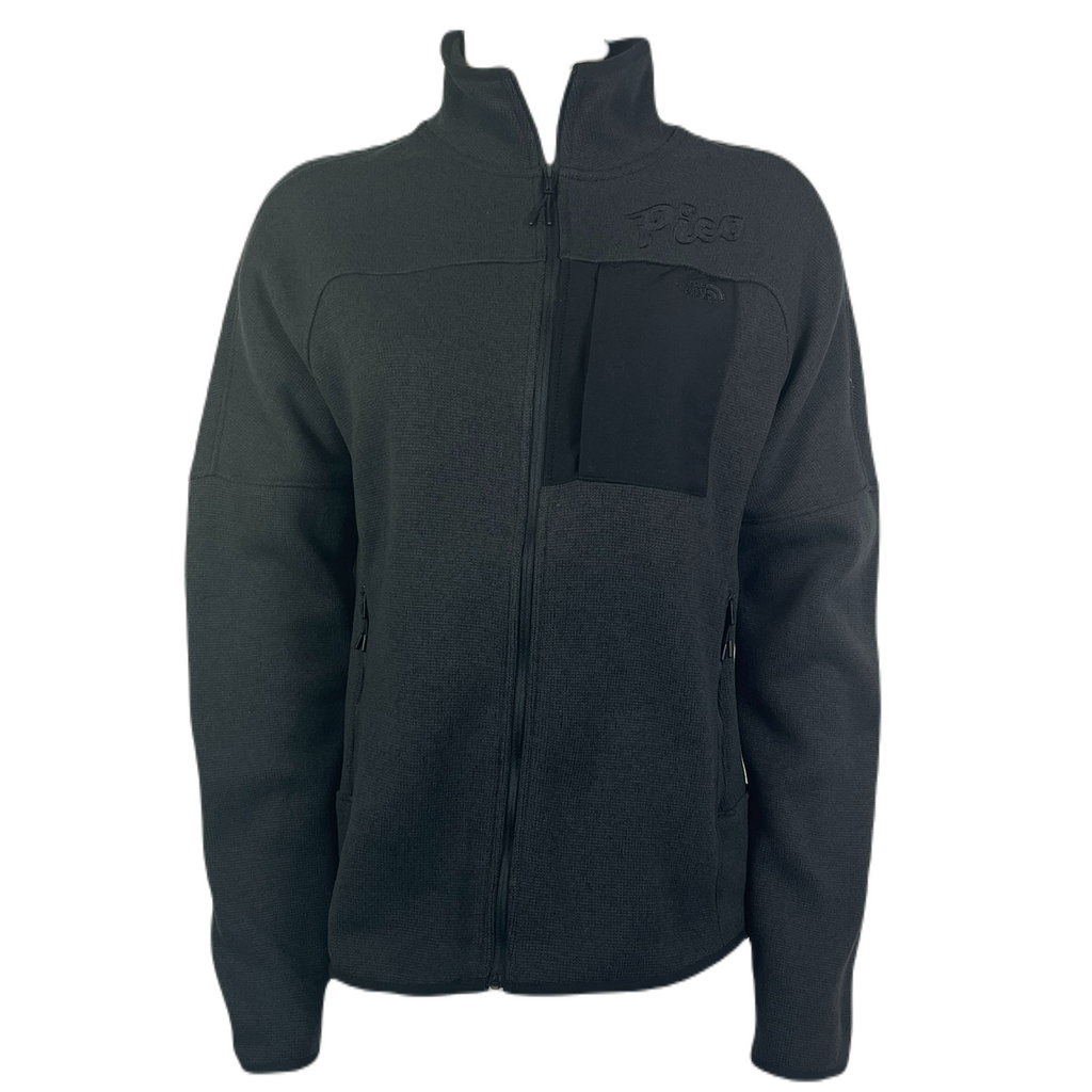 Pico Logo: The North Face Women's Front Range Fleece Jacket-TNF Black Heather-Killington Sports