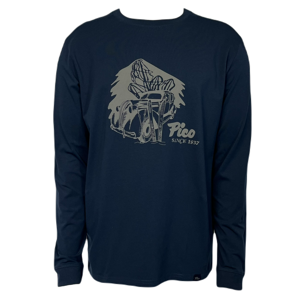 Pico Logo Vintage Racer Long Sleeve Tee-Classic Navy-Killington Sports