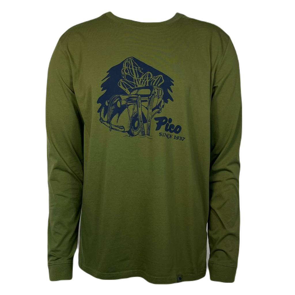 Pico Logo Vintage Racer Long Sleeve Tee-Olive-Killington Sports